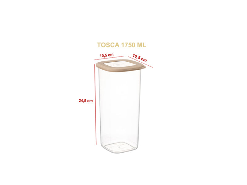 TOSCA Set 9 recipiente alimentare patrat-Bej