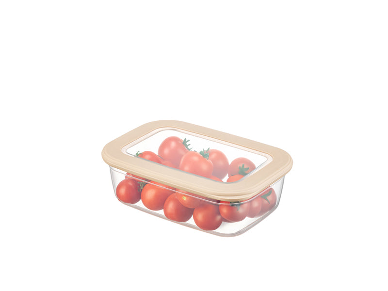 TOSCA Set 2 recipiente alimentare dreptunghiulare-Bej