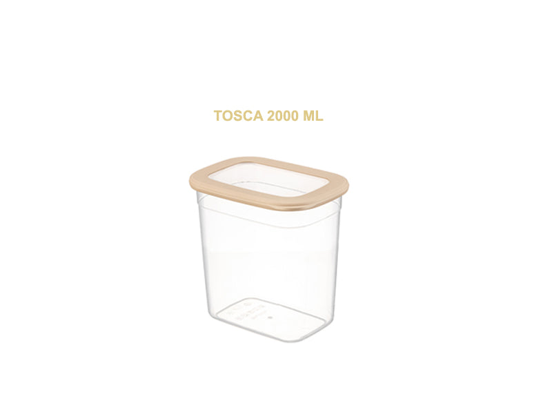 TOSCA Set 6 recipiente alimentare dreptunghiulare-Bej