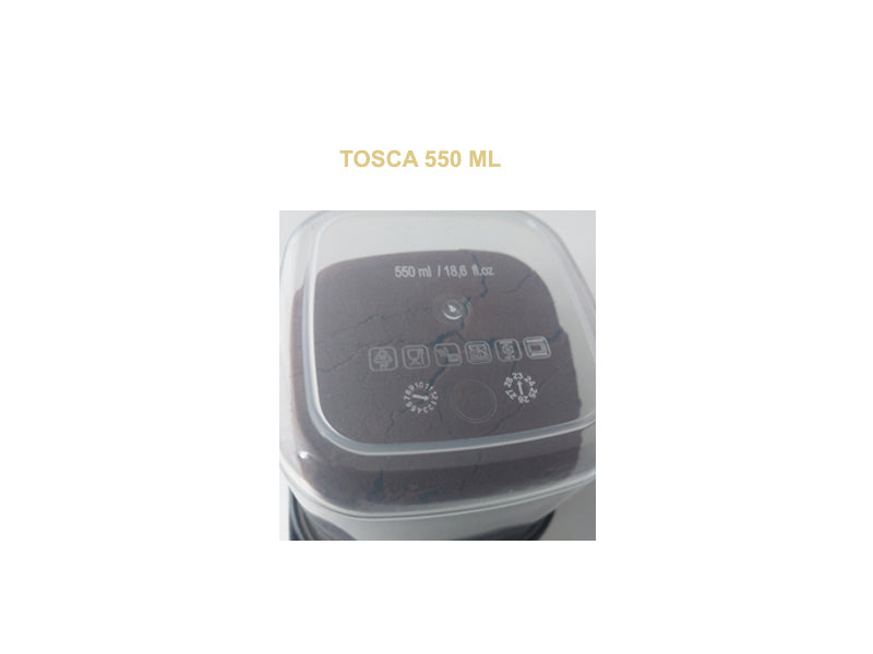 TOSCA Set 9 recipiente alimentare patrat - Antracit
