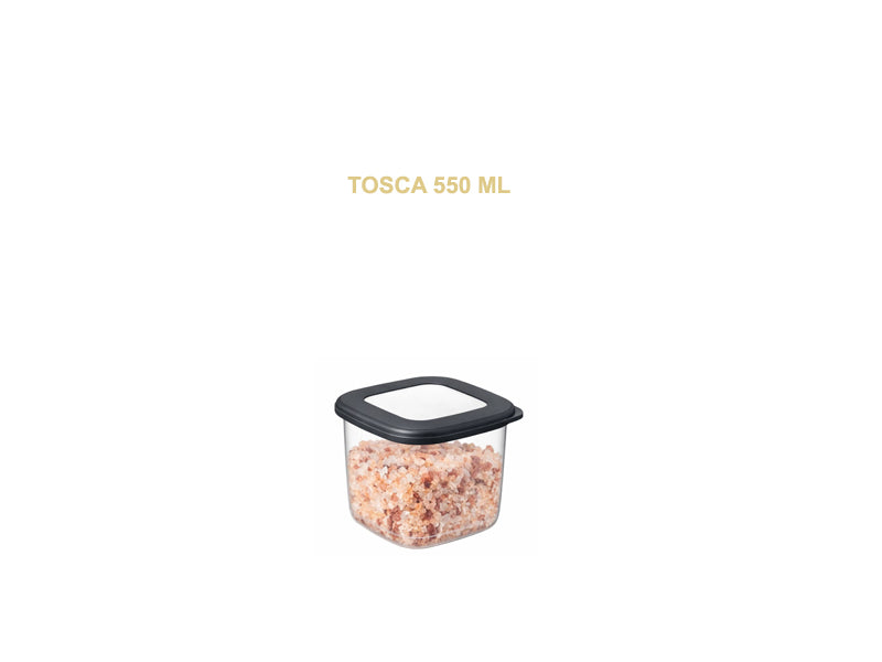 TOSCA Set 9 recipiente alimentare patrat - Antracit