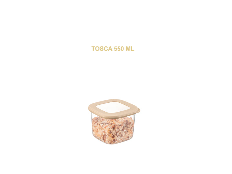TOSCA Set 9 recipiente alimentare patrat-Bej