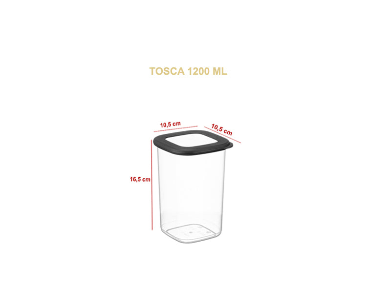 TOSCA Set 12 recipiente alimentare - Antracit