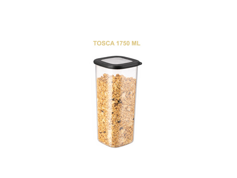 TOSCA Set 9 recipiente alimentare patrat - Antracit