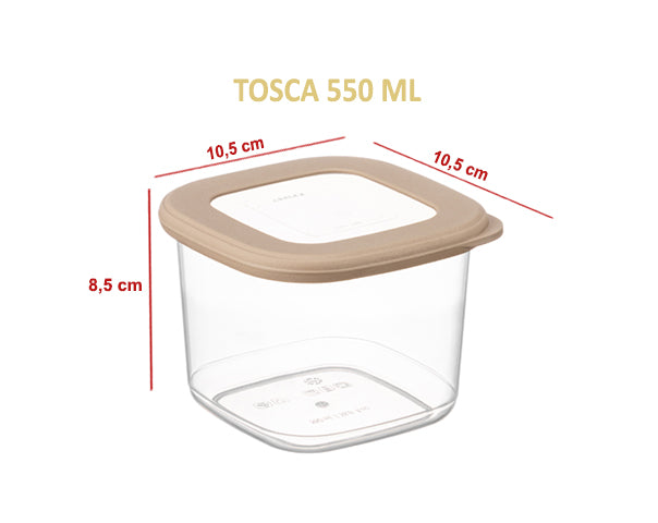 TOSCA Čtvercová sada 6 x 550 ml, Béžová