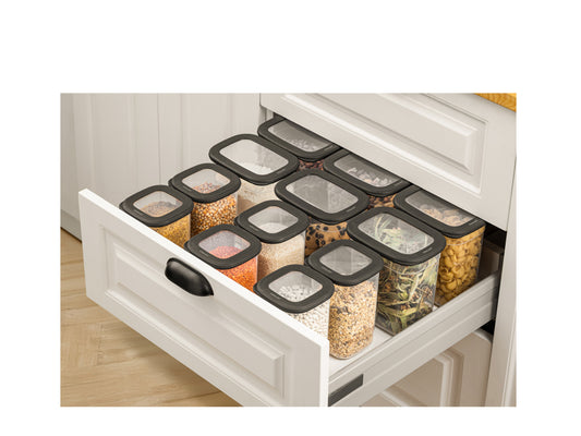 TOSCA Set 12 recipiente alimentare - Antracit
