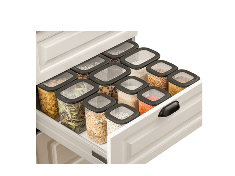TOSCA Set 12 recipiente alimentare - Antracit